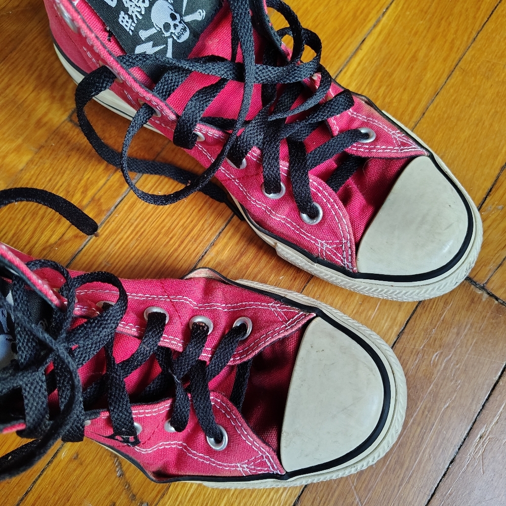Converse THE CLASH Chuck Taylor Limited Edition 2009 Vintage Red Chucks Womens 8 - Picture 5 of 10